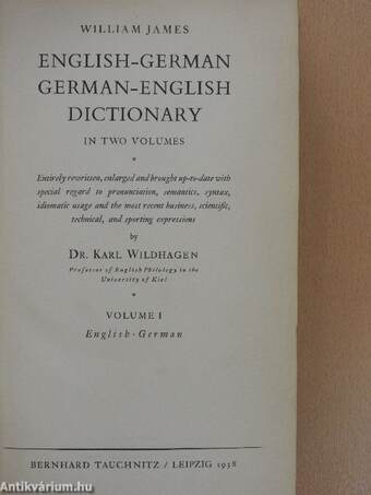 English-German/German-English Dictionary I.