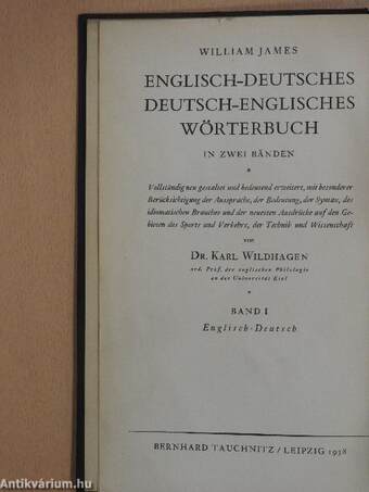 English-German/German-English Dictionary I.