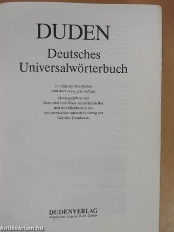 Duden - Deutsches Universalwörterbuch A-Z