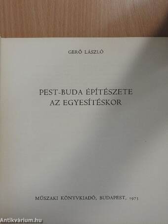 Pest-Buda építészete az egyesítéskor