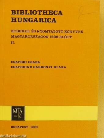 Bibliotheca Hungarica II.