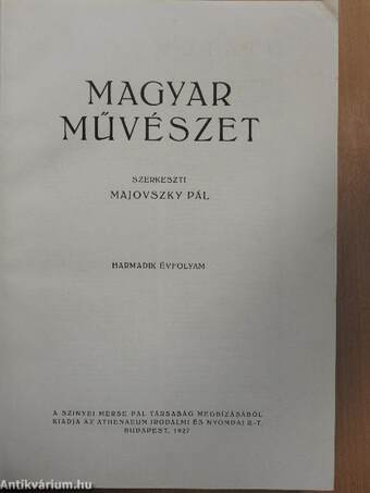 Magyar Művészet 1927/1-10.
