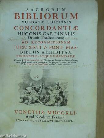 Sacrorum Bibliorum Vulgatae Editionis Concordantiae (rossz állapotú)