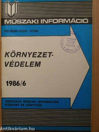 Környezetvédelem 1986/6.