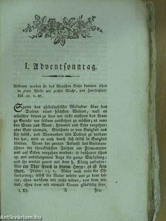 Sonntagspredigten von den göttlichen Vollkommenheiten I. (gótbetűs) (rossz állapotú)