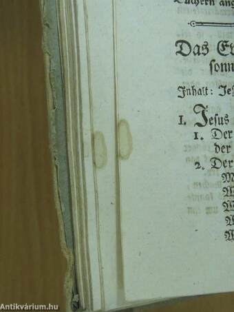 Die Zergliederten und erläuterten sonn- und festtäglichen Evangelien (gótbetűs) (rossz állapotú)