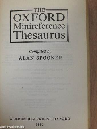 The Oxford Minireference Thesaurus