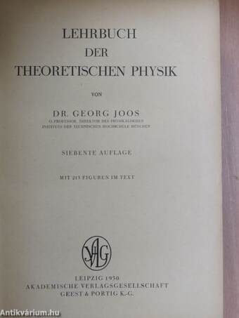 Lehrbuch der Theoretischen Physik