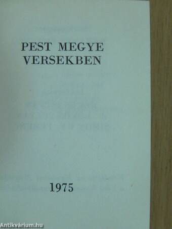 Pest megye versekben (minikönyv) (számozott)