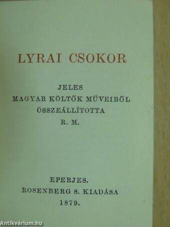 Lyrai csokor (minikönyv)