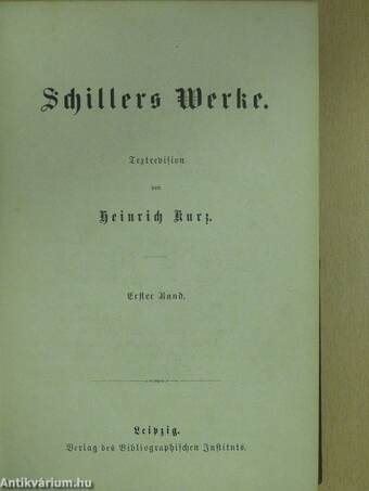 Schillers Werke I-VIII. (gótbetűs)