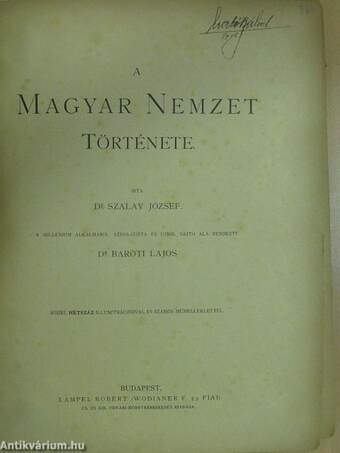 A magyar nemzet története I-IV.