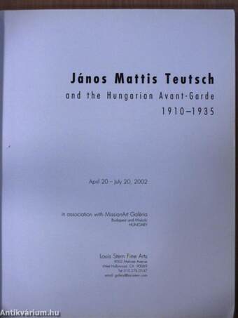 János Mattis Teutsch and the Hungarian Avant-Garde