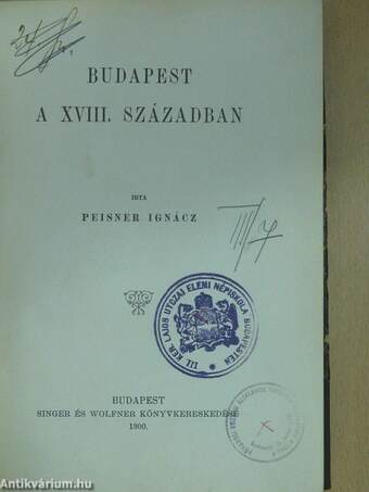 Budapest a XVIII. században