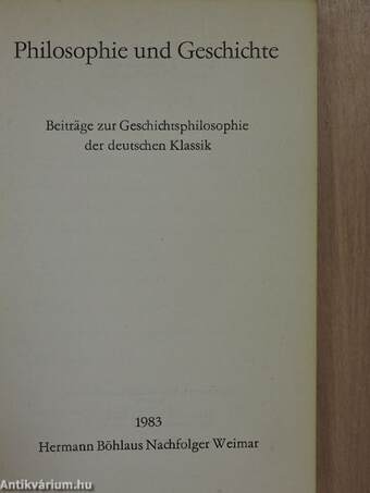 Philosophie und Geschichte