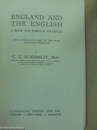 England and the English