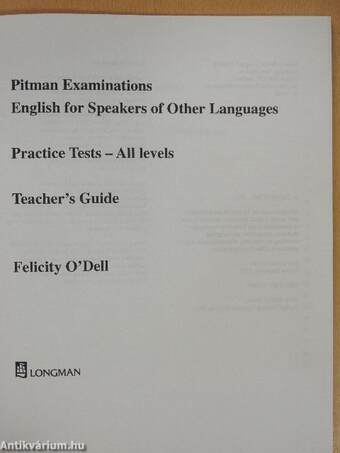 ESOL Pitman Exams - Practice Tests - Teacher's Guide