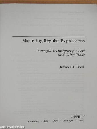 Mastering Regular Expressions