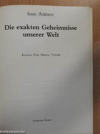 Die exakten Geheimnisse unserer Welt