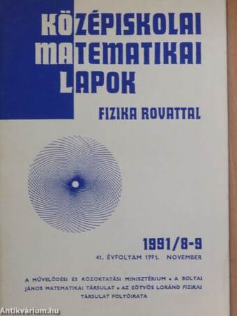 Középiskolai matematikai lapok 1991. november