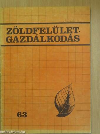 Zöldfelületgazdálkodás 1987/63.