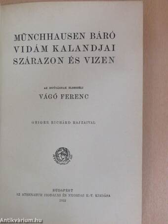 Münchhausen báró vidám kalandjai szárazon és vizen