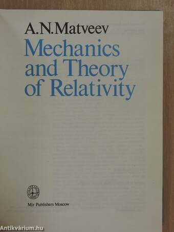 Mechanics and Theory of Relativity