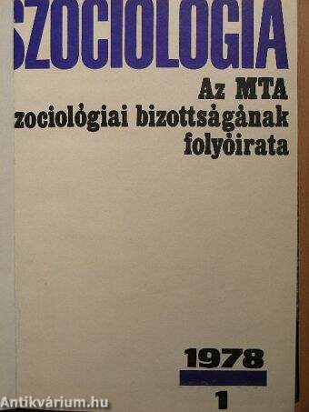 Szociológia 1978/1-4.