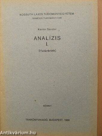 Analízis I.