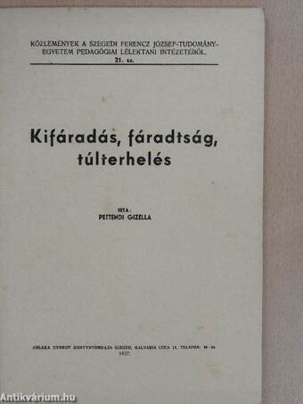 Kifáradás, fáradtság, túlterhelés