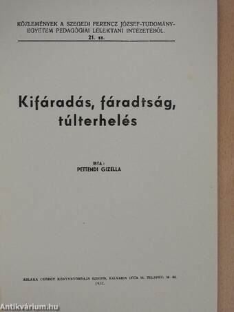 Kifáradás, fáradtság, túlterhelés