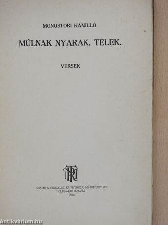 Múlnak nyarak, telek