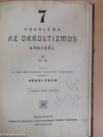 A mindenség földtani és leszármazási művelődésének története III. (töredék)/7 probléma az okkultizmus köréből (rossz állapotú)