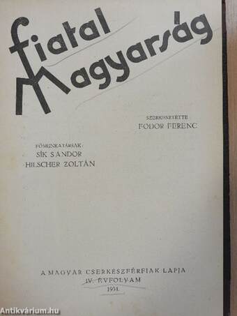 Fiatal magyarság 1934. január-december