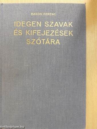 Idegen szavak és kifejezések szótára