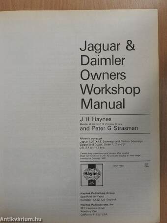 Jaguar & Daimler Owners Workshop Manual