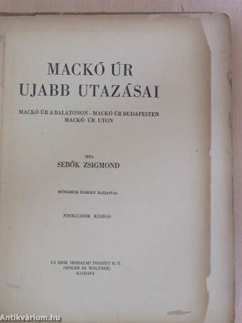 Mackó úr ujabb utazásai (rossz állapotú)