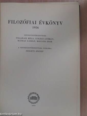 Filozófiai évkönyv 1956