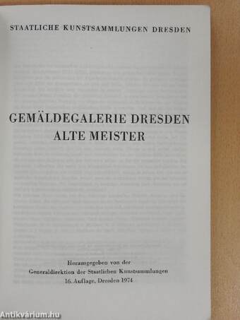 Gemäldegalerie Dresden Alte Meister