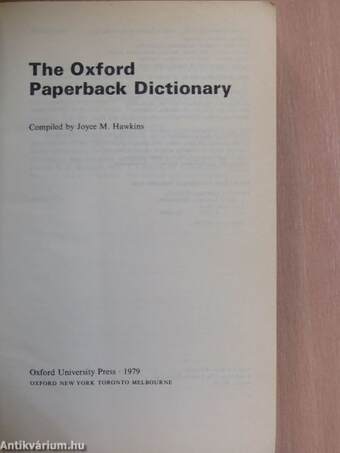 The Oxford Paperback Dictionary