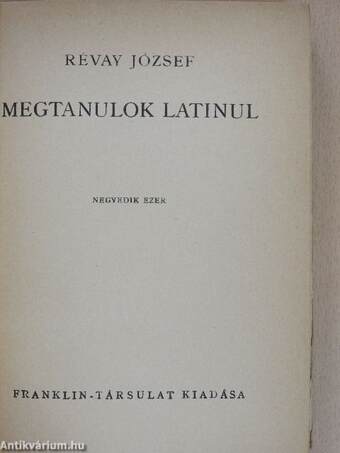 Megtanulok latinul