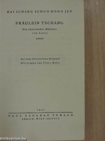 Fräulein Tschang