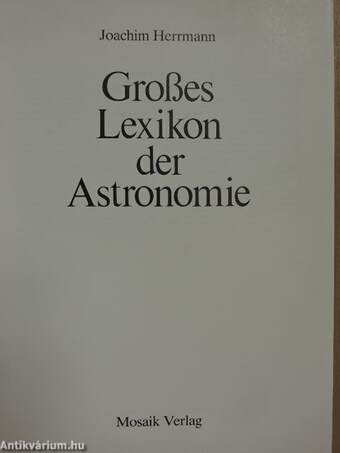 Großes Lexikon der Astronomie