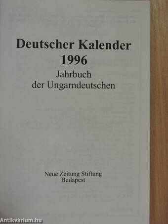 Deutscher Kalender 1996