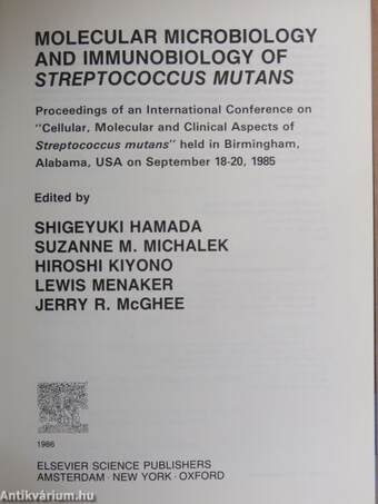 Molecular Microbiology and Immunobiology of Streptococcus Mutans