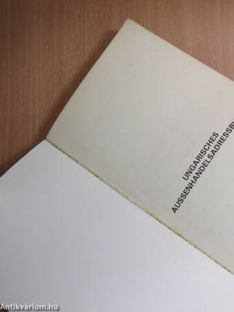 Ungarisches Aussenhandelsadressbuch 1989