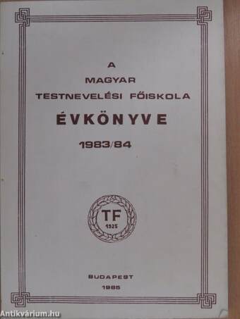 A Magyar Testnevelési Főiskola Évkönyve 1983/84