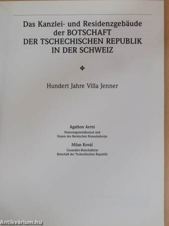 Das Kanzlei- und Residenzgebäude der Botschaft der Tschechischen Republik in der Schweiz