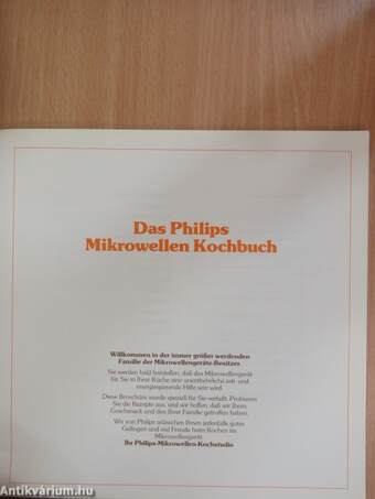 Das Philips Mikrowellen Kochbuch