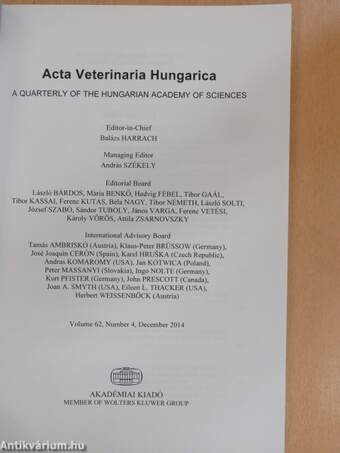 Acta Veterinaria Hungarica December 2014